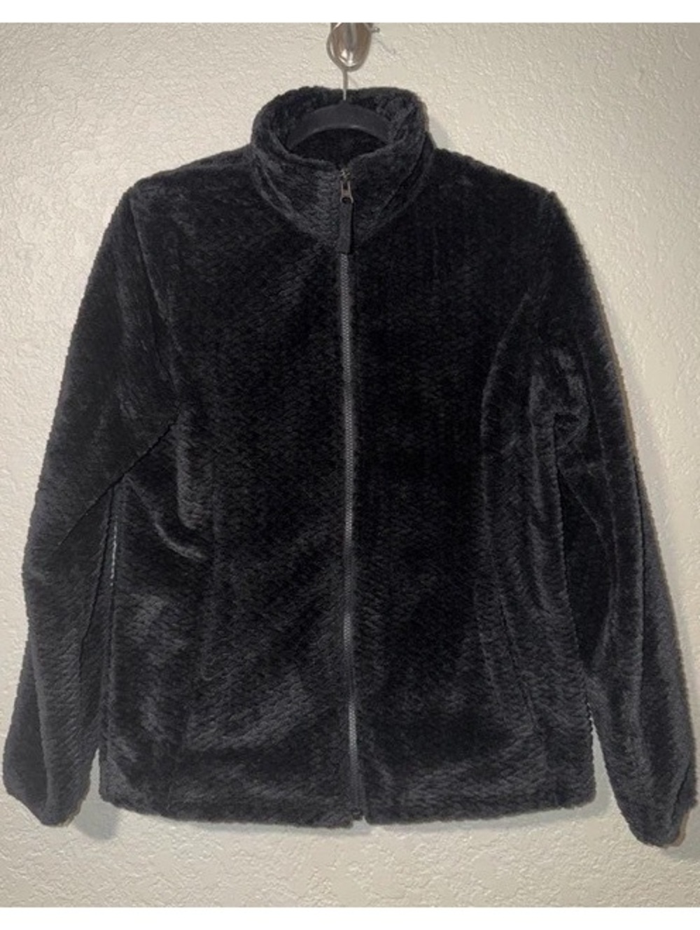 Free2B Black Plush Fleece Full Zip Jacket – Size Small